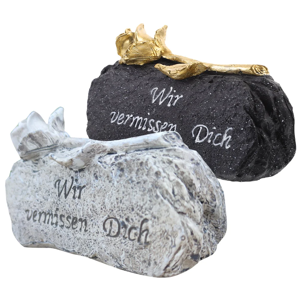 2 Pcs Deceased Mourning Tombstone Memorial Resin Craft for Relatives Outdoor Garden Lawn Adornment Sculpture Statue Decorative
2 Pcs Deceased Mourning Tombstone Memorial Resin Craft for Relatives Outdoor Garden Lawn Adornment Sculpture Statue Decorative