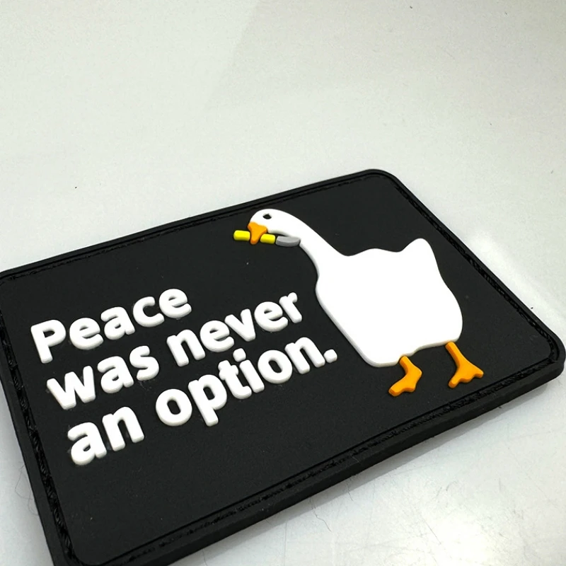 Peace Was Never An Option Morale Badge 3D PVC Patches for Clothing Tactical Emblem Backpack Decoration Sticker
Peace Was Never An Option Morale Badge 3D PVC Patches for Clothing Tactical Emblem Backpack Decoration Sticker