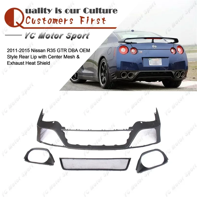 Car Accessories Matte Finish Carbon Fiber OEM Style Rear Lip with Center Mesh & Exhaust Heatshield Fit For 2011-2015 R35 GTR DBA
Car Accessories Matte Finish Carbon Fiber OEM Style Rear Lip with Center Mesh & Exhaust Heatshield Fit For 2011-2015 R35 GTR DBA