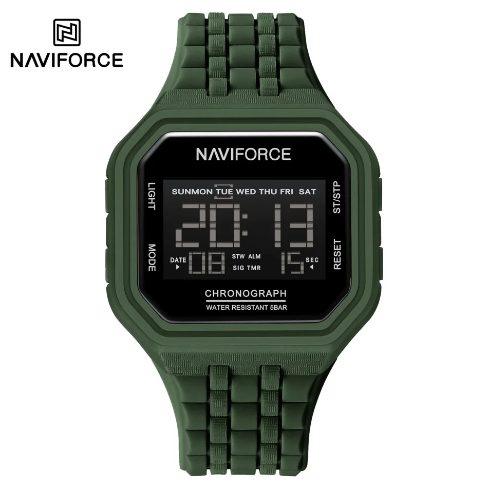 New NAVIFORCE Retro Luminous Display Screen Timed Watch Man Electronic Watches Simple Waterproof Clock Sports Boy’s Wrist watch
New NAVIFORCE Retro Luminous Display Screen Timed Watch Man Electronic Watches Simple Waterproof Clock Sports Boy’s Wrist watch
