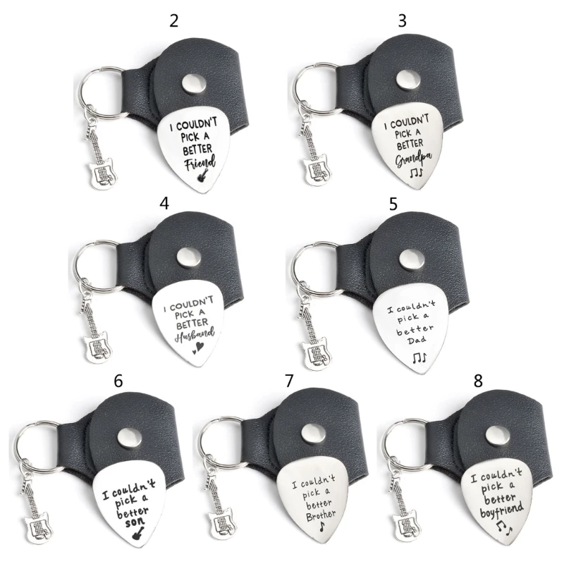 Stainless Steel Keychain with PU Cover Musician Guitar Player Keyring Guitar Pick Keychain Birthday Gift Christmas
Stainless Steel Keychain with PU Cover Musician Guitar Player Keyring Guitar Pick Keychain Birthday Gift Christmas