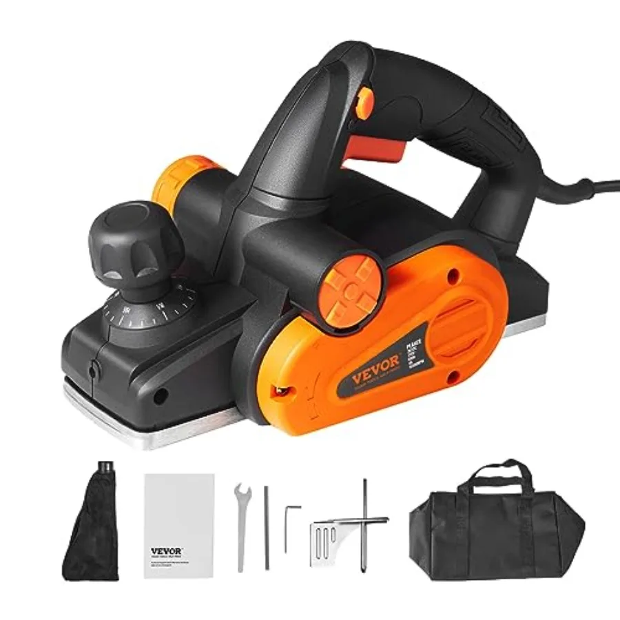 Electric Hand Planer 3-1/4-Inch Cut Width 16500 RPM High-Speed Powerful Electric Handheld Planers for Woodworking Wood Chamfer
Electric Hand Planer 3-1/4-Inch Cut Width 16500 RPM High-Speed Powerful Electric Handheld Planers for Woodworking Wood Chamfer