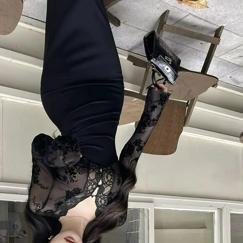 2026 Autumn/winter New Style Underskirt Elegant Mature Sexy Form-fitting Long Dress Black Lace Long-sleeved Dress for Women
2026 Autumn/winter New Style Underskirt Elegant Mature Sexy Form-fitting Long Dress Black Lace Long-sleeved Dress for Women