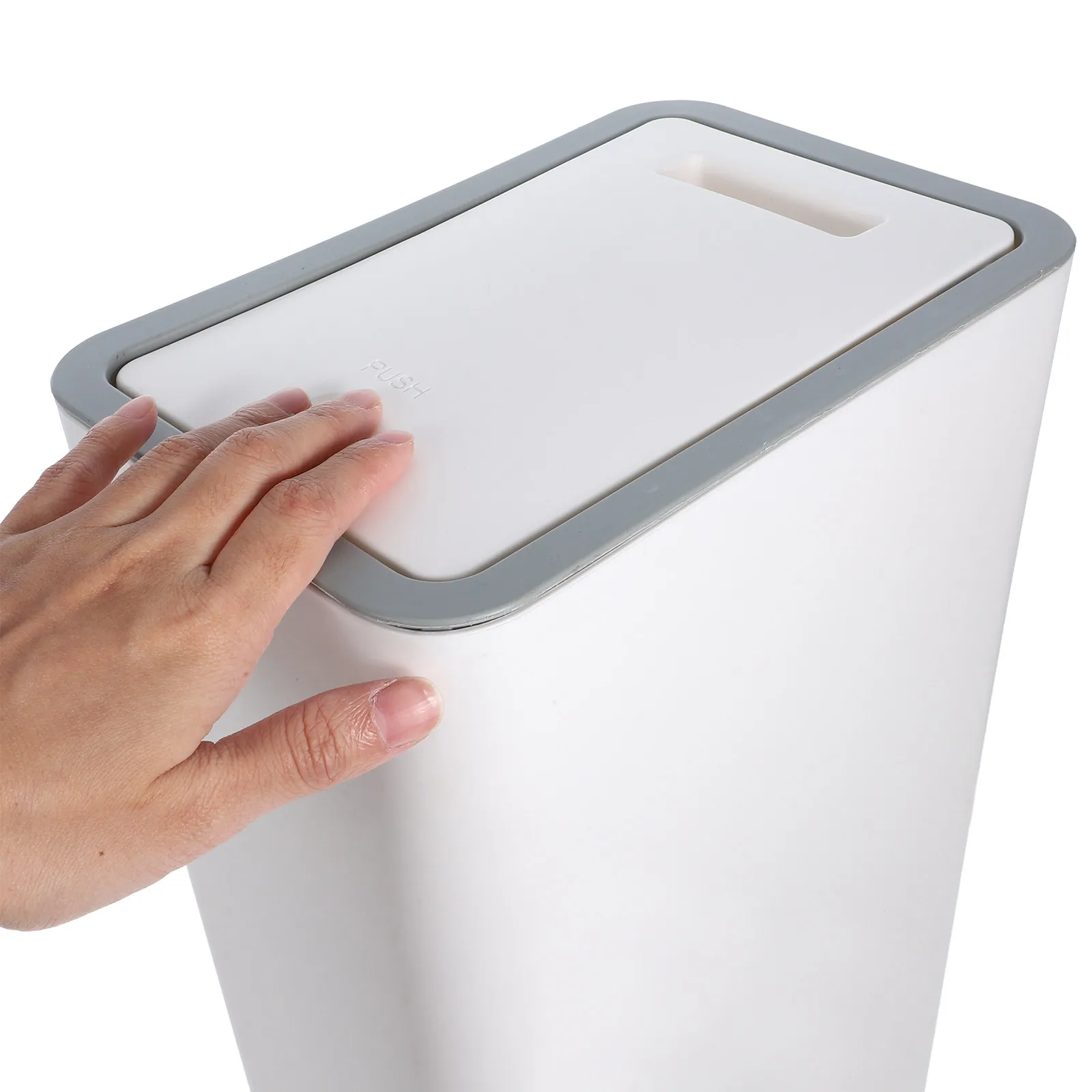 Narrow Plastic Trash Can with Lid for Bathroom Bedroom Kitchen Office Modern Household Garbage Bin Smooth Interior Easy Clean PP
Narrow Plastic Trash Can with Lid for Bathroom Bedroom Kitchen Office Modern Household Garbage Bin Smooth Interior Easy Clean PP