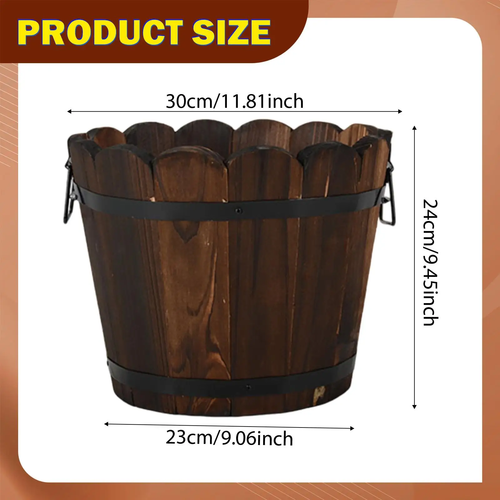 Large Wooden Planter Vintage Flowerpot Basket Backyard Gardening Accessory for Plant Pot Outdoor Home Décor
Large Wooden Planter Vintage Flowerpot Basket Backyard Gardening Accessory for Plant Pot Outdoor Home Décor
