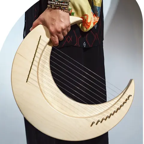 Portable Harp 15-string Lyre Beginner 10-string Lyre Small Harp Unique Art Design Chinese Musical Stringed Instruments