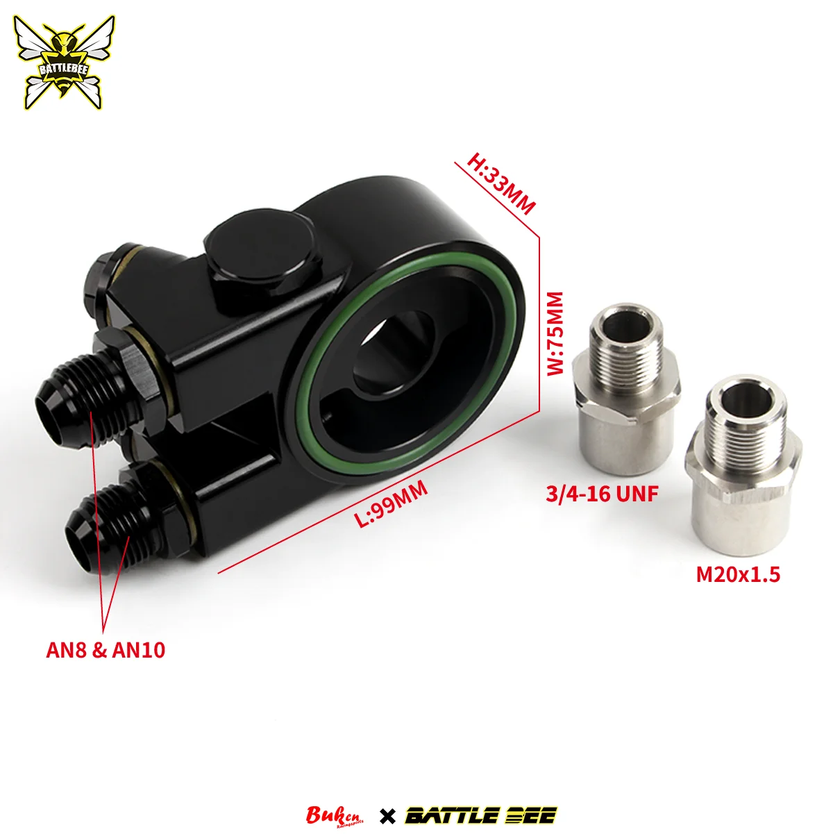 BATTLE BEE 75MM Universal Thermostat Engine Oil Cooler Adapter New Factory Price Compatible Automotive Parts BB-OFA-006
BATTLE BEE 75MM Universal Thermostat Engine Oil Cooler Adapter New Factory Price Compatible Automotive Parts BB-OFA-006