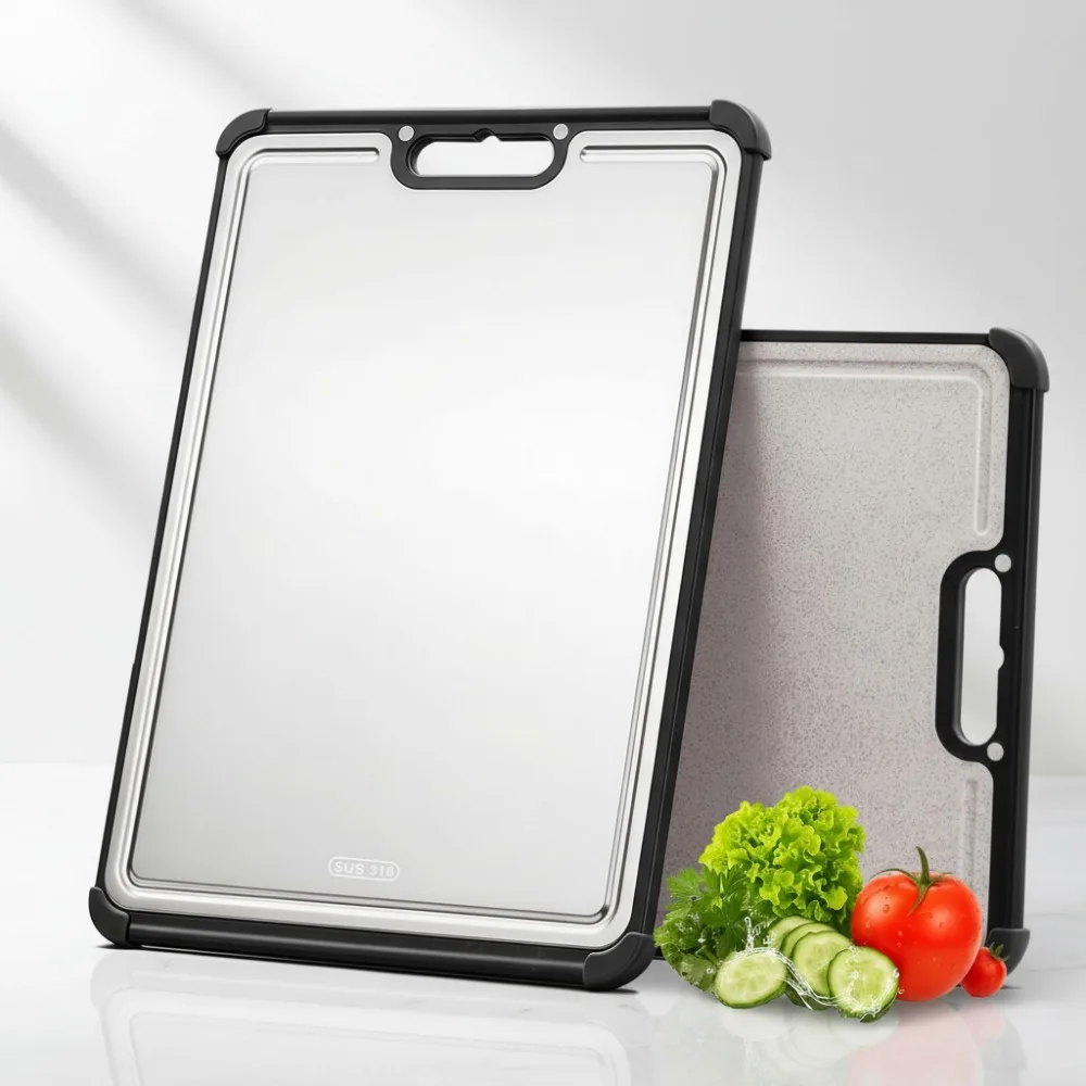 Очень большая двусторонняя разделочная доска из нержавеющей стали 16,9x11,8 дюйма, нетоксичная, экологически чистая кухня, необходимая для домашнего ухода
Очень большая двусторонняя разделочная доска из нержавеющей стали 16,9x11,8 дюйма, нетоксичная, экологически чистая кухня, необходимая для домашнего ухода