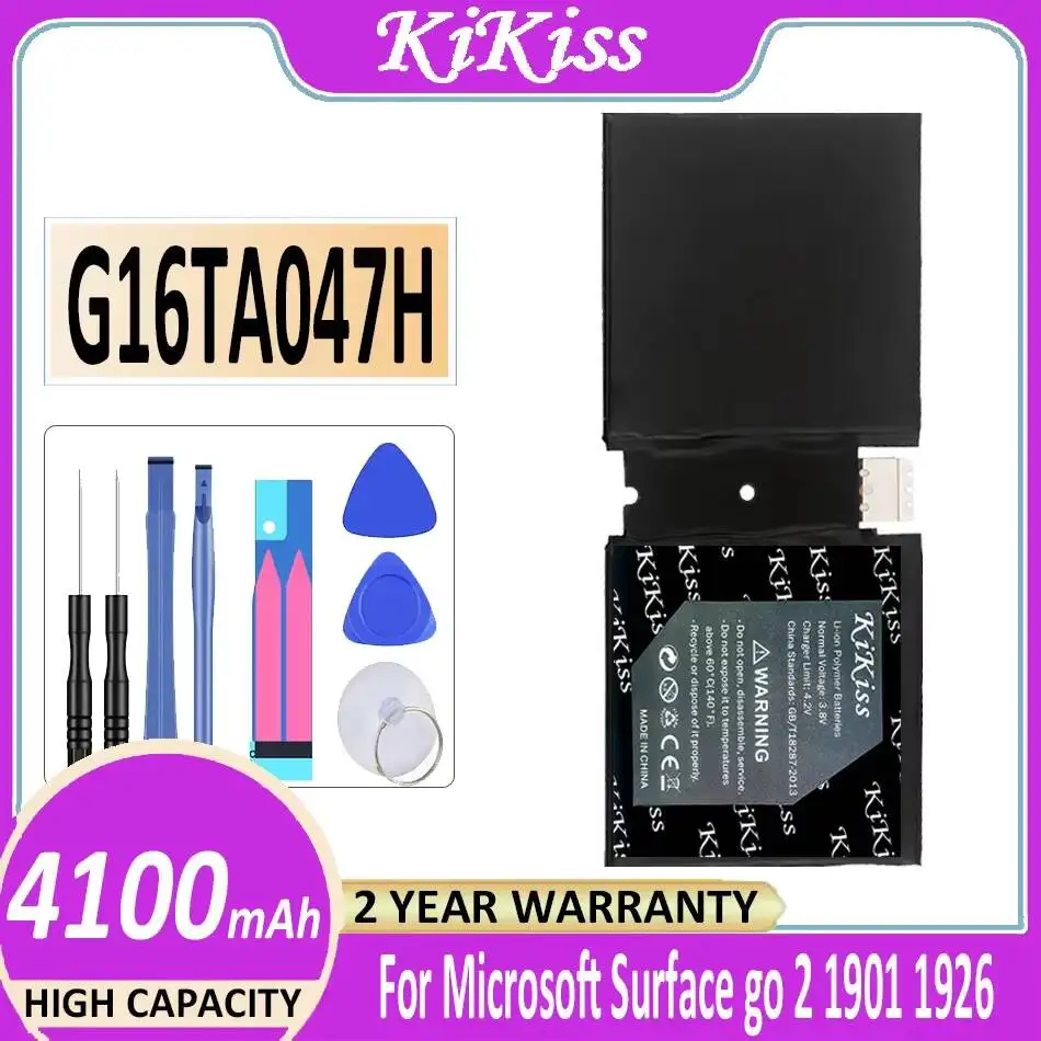 Аккумулятор G16TA047H высокой емкости премиум-класса 4100 мАч для планшета Microsoft Surface GO 2 1901 1926
Аккумулятор G16TA047H высокой емкости премиум-класса 4100 мАч для планшета Microsoft Surface GO 2 1901 1926