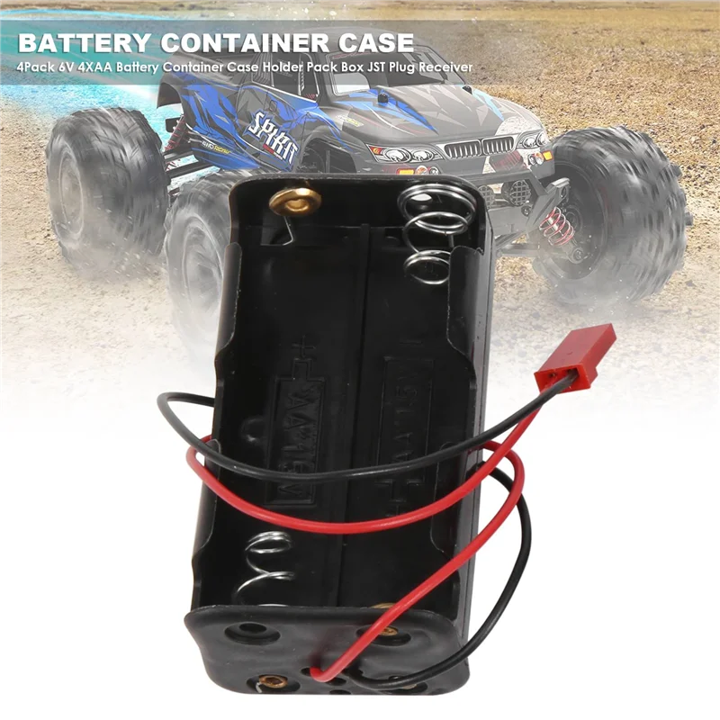 A13Q-4Pack 6V 4XAA Battery Container Case Holder Pack Box JST Plug Receiver For HSP Redcat 1/8 1/10 RC Nitro Power Car Truck
A13Q-4Pack 6V 4XAA Battery Container Case Holder Pack Box JST Plug Receiver For HSP Redcat 1/8 1/10 RC Nitro Power Car Truck