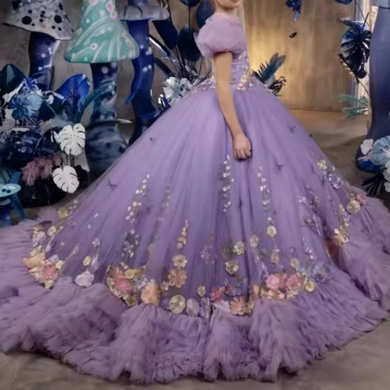 FB11 Customized Purple Little Girl Party Occasion Dress Off Shoulder Lace Applique Ball Gown Children Birthday Party Dress 2025
FB11 Customized Purple Little Girl Party Occasion Dress Off Shoulder Lace Applique Ball Gown Children Birthday Party Dress 2025