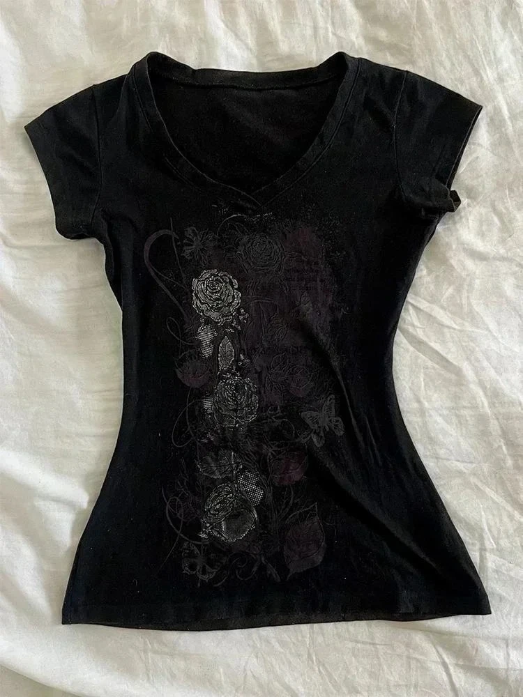 Vintage Clothes Women Print Sexy Punk Streetwear Slim Femme Tees Shirt Gothic Casual Grunge T Shirts 2000s Emo Y2k Crop Top
Vintage Clothes Women Print Sexy Punk Streetwear Slim Femme Tees Shirt Gothic Casual Grunge T Shirts 2000s Emo Y2k Crop Top