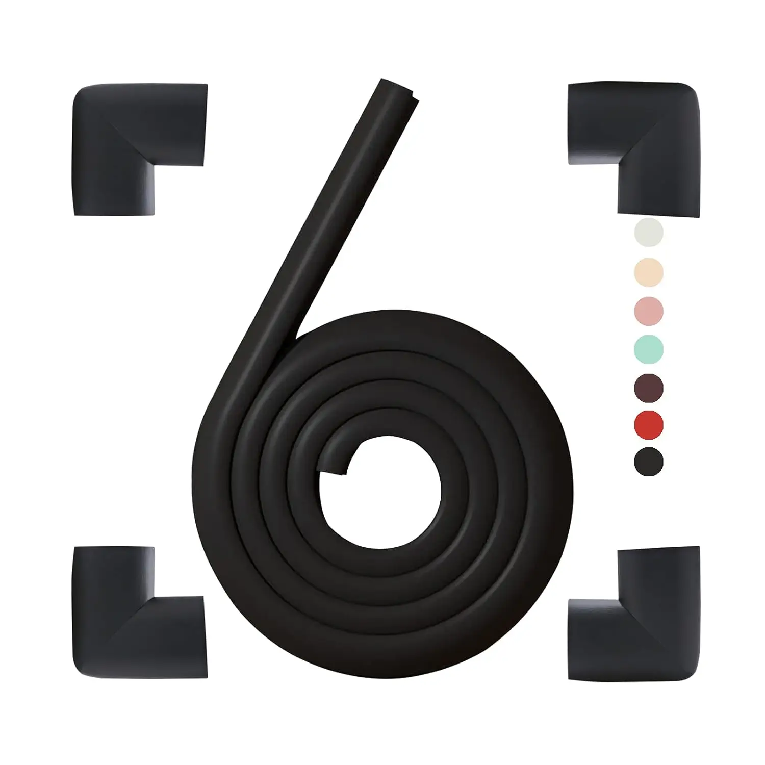 Baby Proofing Edge Guards & Corner Covers, Foam Bumpers for Furniture, 4 Corner & 6.5ft Strips, Black
Baby Proofing Edge Guards & Corner Covers, Foam Bumpers for Furniture, 4 Corner & 6.5ft Strips, Black