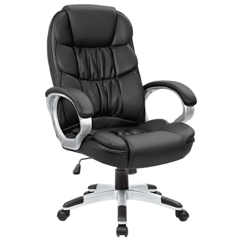 Office Chair High Back Computer Desk Chair, PU Leather Adjustable Height Modern Executive Swivel Task Chair with Padded Armrests
Office Chair High Back Computer Desk Chair, PU Leather Adjustable Height Modern Executive Swivel Task Chair with Padded Armrests