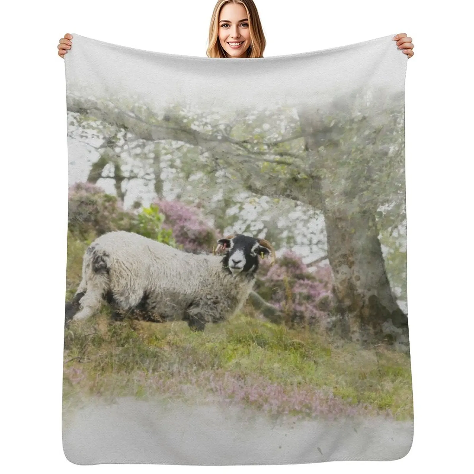 Swaledale Sheep on Stanton Moor Watercolour Photograph Throw Blanket Large Personalized Gift Quilt Blankets
Swaledale Sheep on Stanton Moor Watercolour Photograph Throw Blanket Large Personalized Gift Quilt Blankets