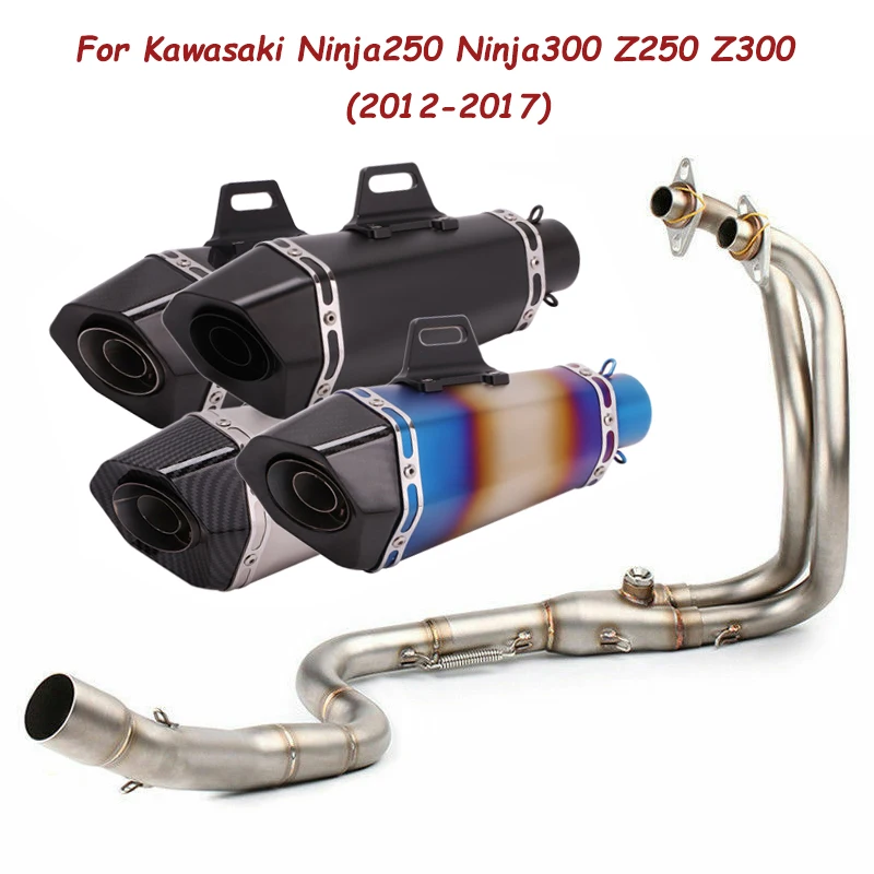 Motorcycle Exhaust Escape Modify Front Link Pipe Moto Muffler DB Killer For Kawasaki Ninja250 Ninja300 Z250 Z300 2008 - 2017
Motorcycle Exhaust Escape Modify Front Link Pipe Moto Muffler DB Killer For Kawasaki Ninja250 Ninja300 Z250 Z300 2008 - 2017