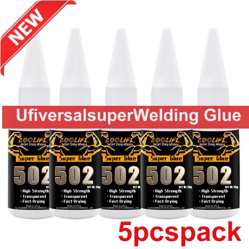 Loolifl502 Super Glue Instant Fast-Drying Cyanoacrylate Adhesive Leather Rubber Glass Wood Metal Strong Bonding Liquid Glue Tool
Loolifl502 Super Glue Instant Fast-Drying Cyanoacrylate Adhesive Leather Rubber Glass Wood Metal Strong Bonding Liquid Glue Tool