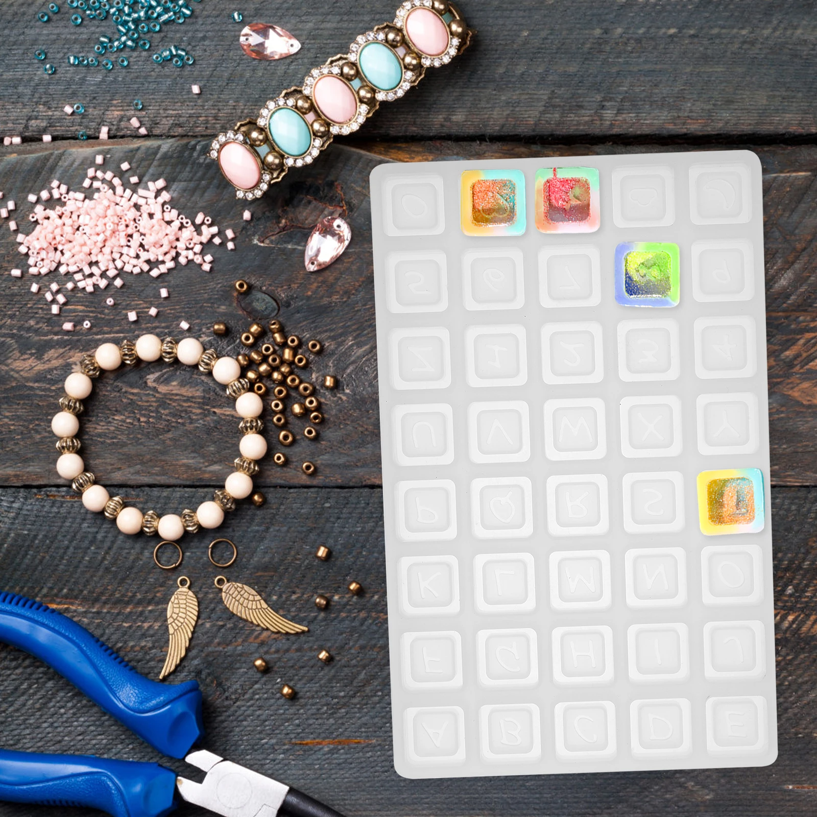 Mini Letter Stencils Silicone Jewelry Making Mold Epoxy Pendant Hanging Charm Keychain Crafts Diy Molds Lightweight Storage
Mini Letter Stencils Silicone Jewelry Making Mold Epoxy Pendant Hanging Charm Keychain Crafts Diy Molds Lightweight Storage