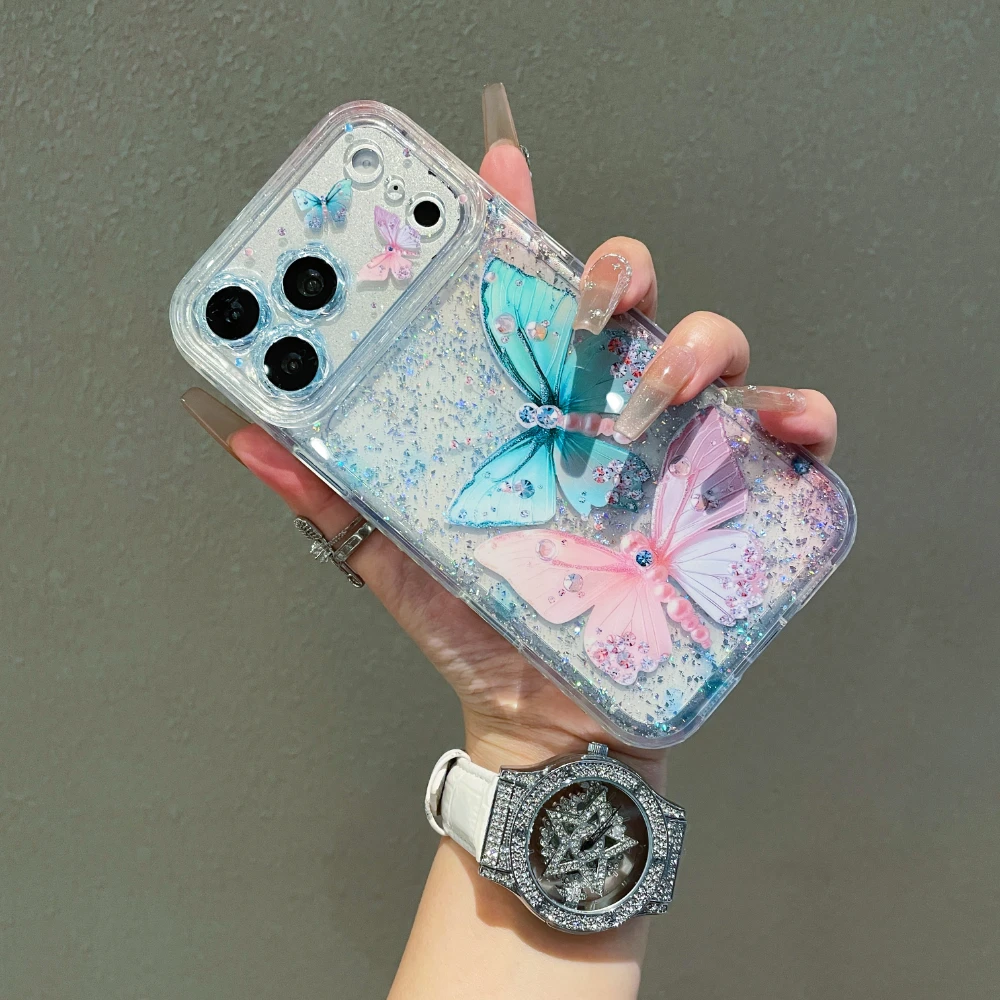 Luxury Painting Laser Flowers Butterfly Glitter Diamond Phone Case For Iphone 13 14 15 17 16 Pro Max Shockproof Soft IMD Cover
Luxury Painting Laser Flowers Butterfly Glitter Diamond Phone Case For Iphone 13 14 15 17 16 Pro Max Shockproof Soft IMD Cover
