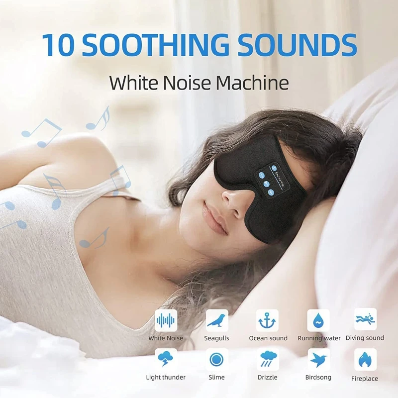 Sleep Headphones, 3D Sleep Mask Bluetooth-compatible Wireless Music Eye Mask Perfect for Sleeping, Air Travel,Meditation
Sleep Headphones, 3D Sleep Mask Bluetooth-compatible Wireless Music Eye Mask Perfect for Sleeping, Air Travel,Meditation