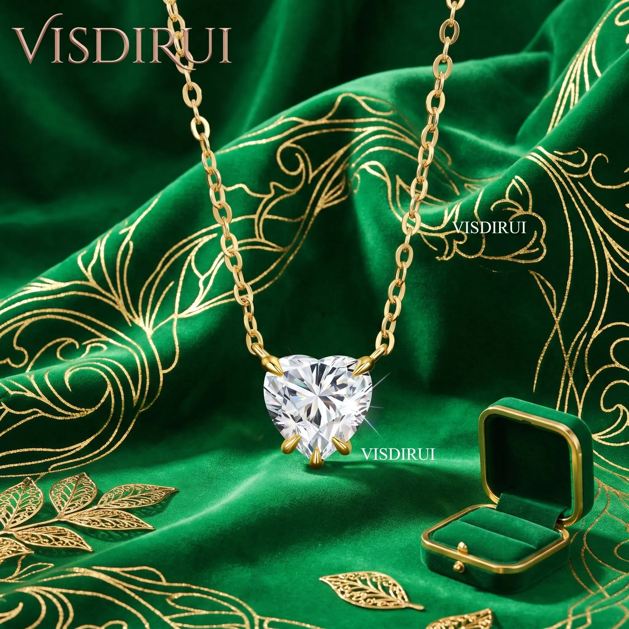 VISDIRUI Luxury Plated 18K Gold Classic Heart Cut Pendant Necklace For Women S925 Silver Wedding Party Bridal Fine Jewelry Gift
VISDIRUI Luxury Plated 18K Gold Classic Heart Cut Pendant Necklace For Women S925 Silver Wedding Party Bridal Fine Jewelry Gift