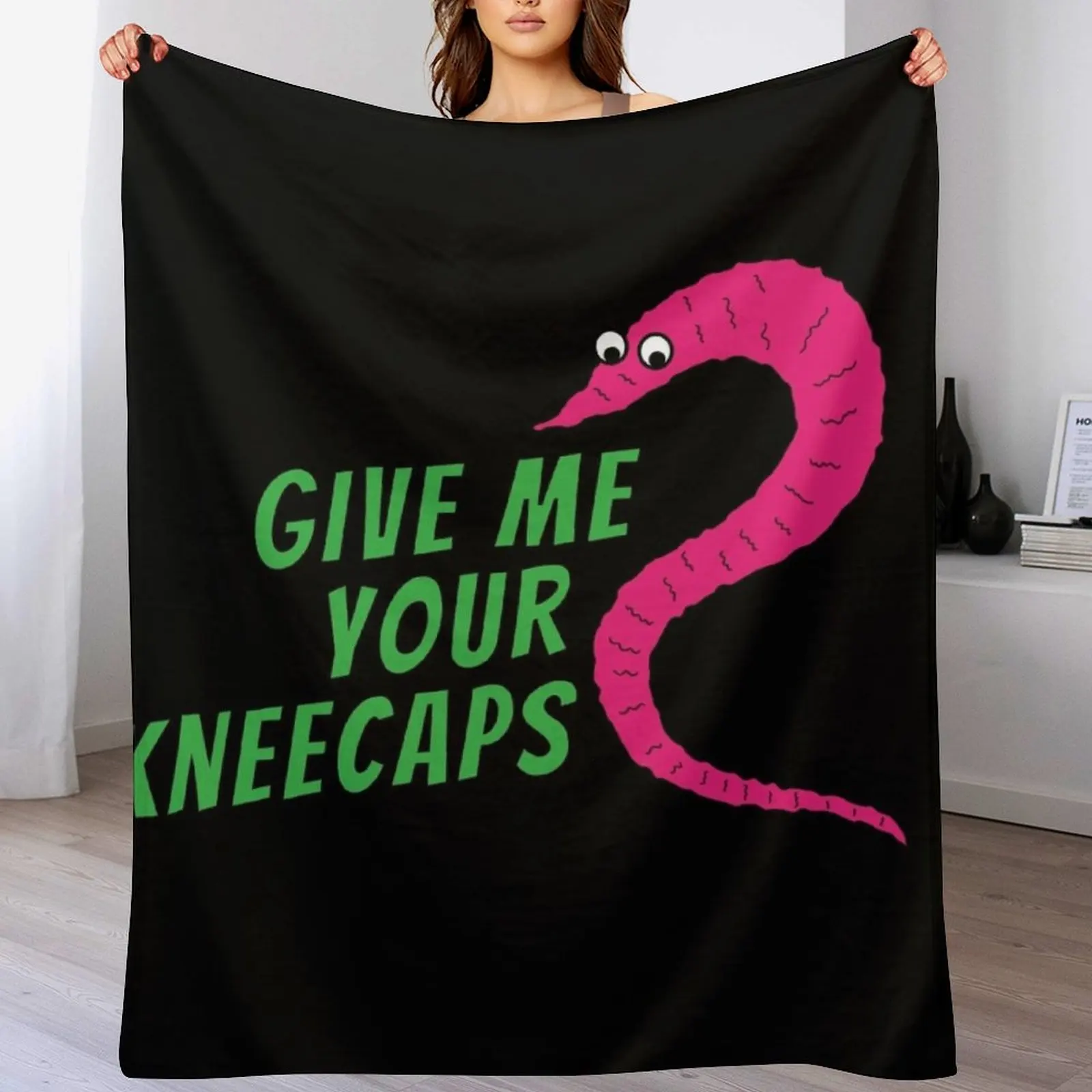 Give Me Your Kneecaps - worm on a string Throw Blanket Flannel Fabric bed plaid Blankets
Give Me Your Kneecaps - worm on a string Throw Blanket Flannel Fabric bed plaid Blankets