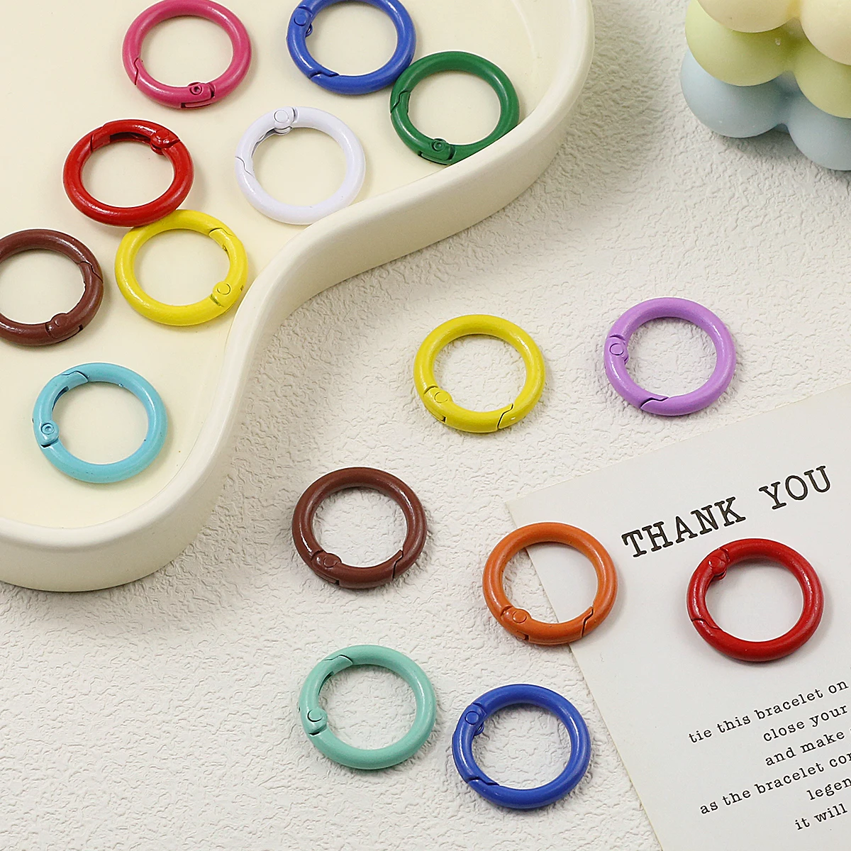 25mm 3/6/9pcs Colorful Ring Fits Key Clasp Chain Connector Baking Paint Loose Beads For Jewelry Making DIY Bracelets Accessories
25mm 3/6/9pcs Colorful Ring Fits Key Clasp Chain Connector Baking Paint Loose Beads For Jewelry Making DIY Bracelets Accessories