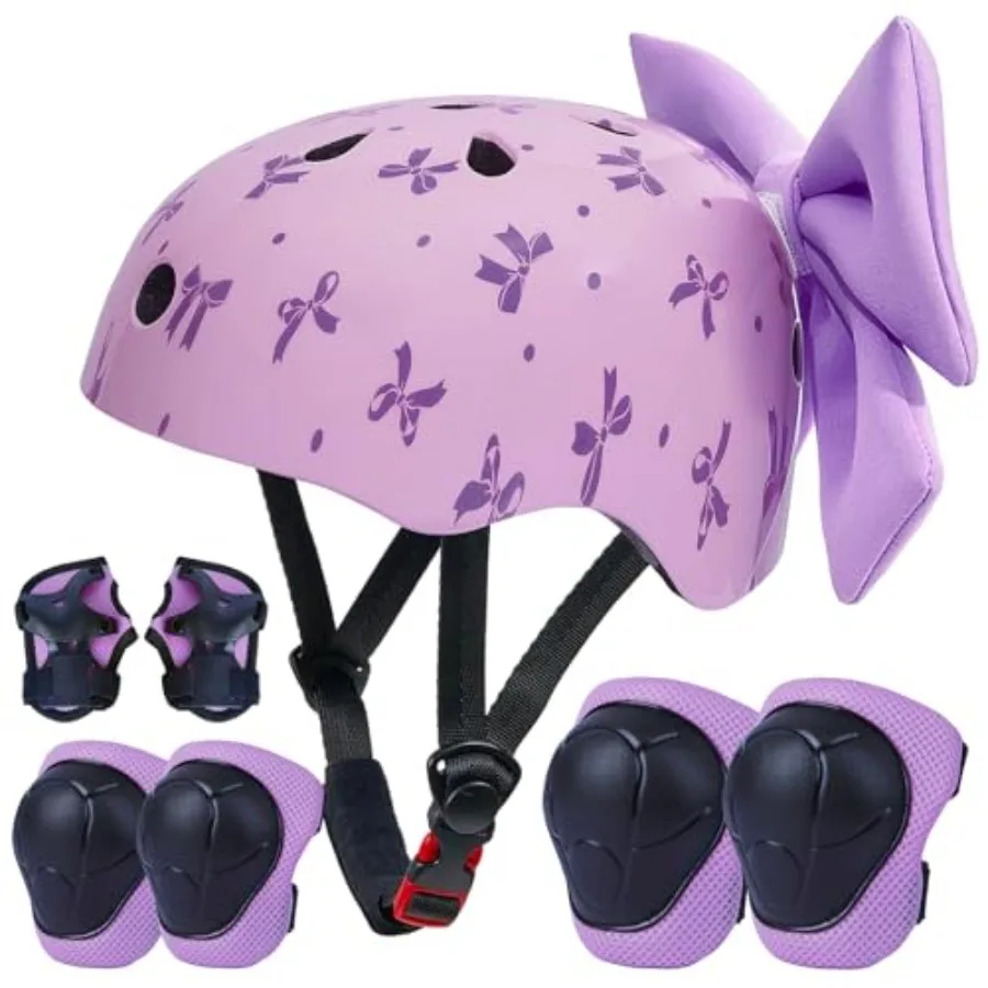 Helmet for 8-14 with Knee Pads and Elbow Pads Set Bike Helmet with DIY Bow Adjustable Youth Girls Helmets for Bicycle Scooter S
Helmet for 8-14 with Knee Pads and Elbow Pads Set Bike Helmet with DIY Bow Adjustable Youth Girls Helmets for Bicycle Scooter S