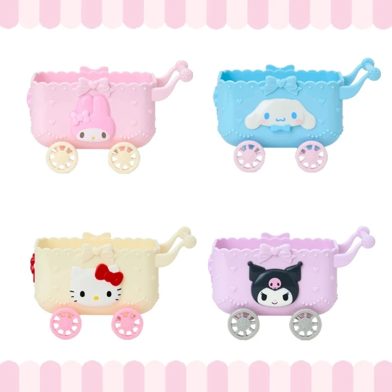 Новая оригинальная Sanrio Hello Kitty My Melody Cinnamoroll Kuromi, маленькая тележка, настольный ящик для хранения, орнамент, игрушки, подарок на день рождения для девочек
Новая оригинальная Sanrio Hello Kitty My Melody Cinnamoroll Kuromi, маленькая тележка, настольный ящик для хранения, орнамент, игрушки, подарок на день рождения для девочек