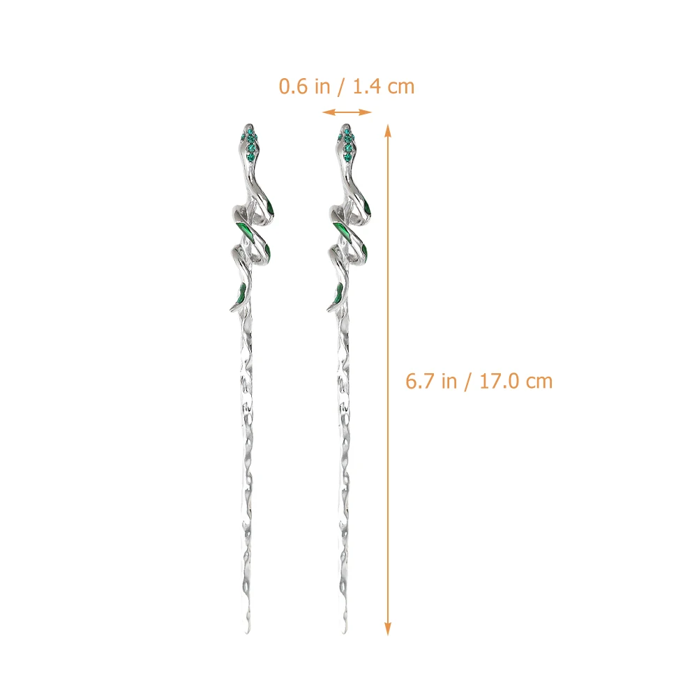 2pcs Snake Hairpin Vintage Rhinestone Hair Fork Zinc Alloy for Women Girls Party Wedding Festival Chinese Accessories Hair
2pcs Snake Hairpin Vintage Rhinestone Hair Fork Zinc Alloy for Women Girls Party Wedding Festival Chinese Accessories Hair