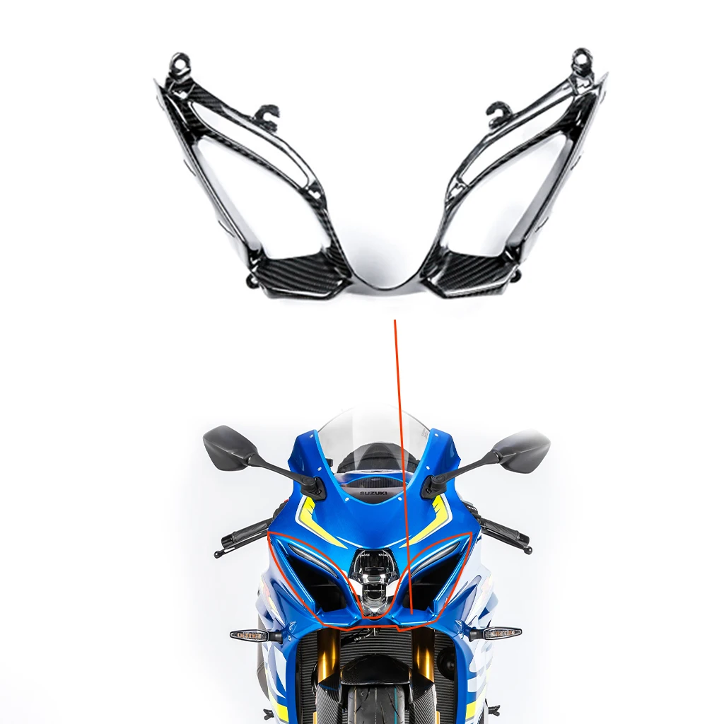 Motorcycle Accessories 100% Carbon Fiber Headlight Bracket Fairing Cover Parts Kits For Suzuk GSXR 1000 2017 - 2019 2020 2021
Motorcycle Accessories 100% Carbon Fiber Headlight Bracket Fairing Cover Parts Kits For Suzuk GSXR 1000 2017 - 2019 2020 2021