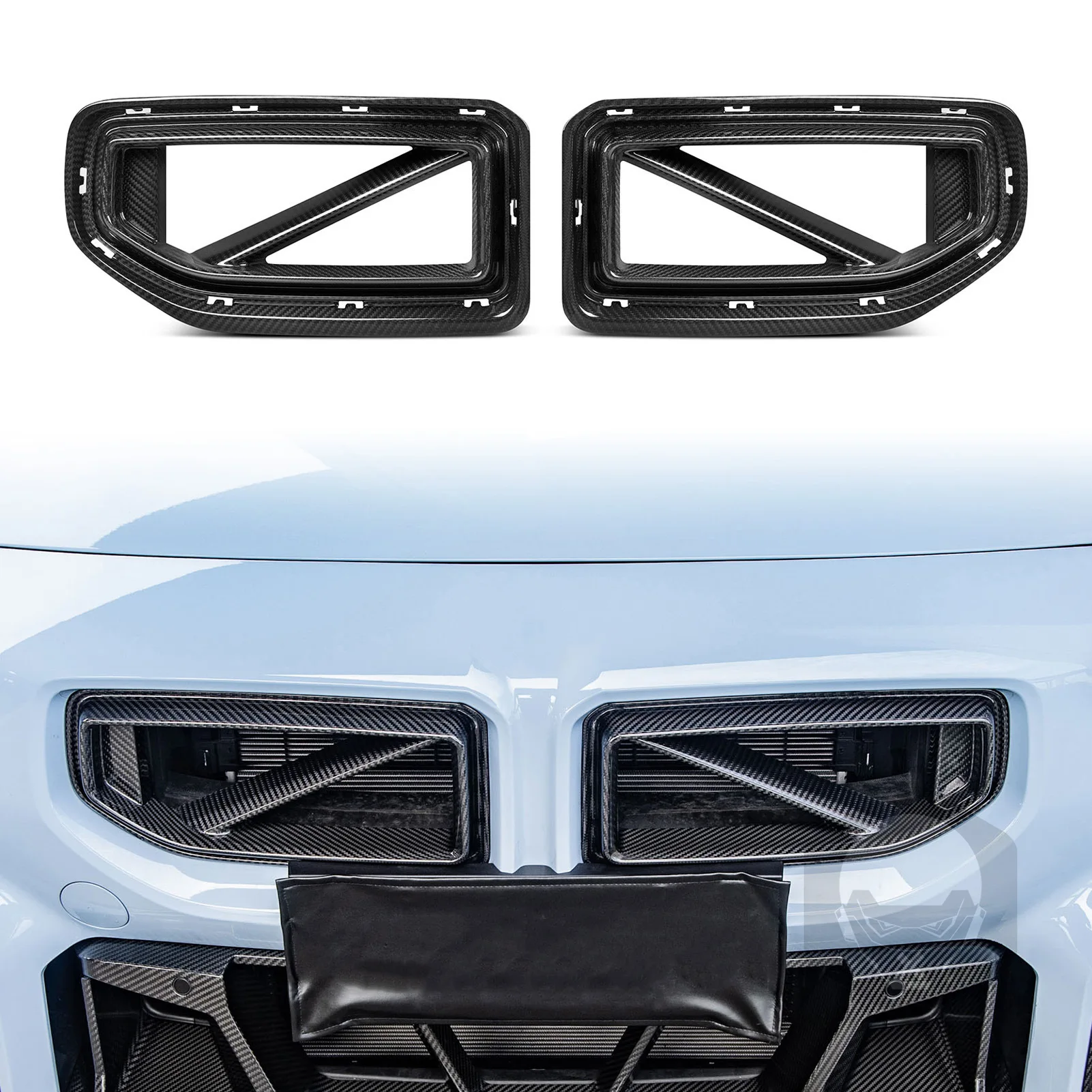 Suitable for BMW M2 G87 carbon fiber double door front bar middle net air inlet frame SQ car exterior modification accessories
Suitable for BMW M2 G87 carbon fiber double door front bar middle net air inlet frame SQ car exterior modification accessories