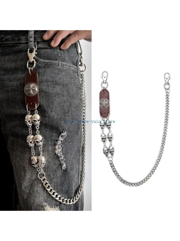 X7XB Dark Outsider Skull Belt Chain Mixture Iron Leather Permanent Unisex Addition
X7XB Dark Outsider Skull Belt Chain Mixture Iron Leather Permanent Unisex Addition