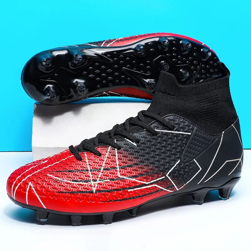 A pair of lightweight, breathable, comfortable and snug-fitting, anti-slip and wear-resistant football shoes for boysHX-2409
A pair of lightweight, breathable, comfortable and snug-fitting, anti-slip and wear-resistant football shoes for boysHX-2409