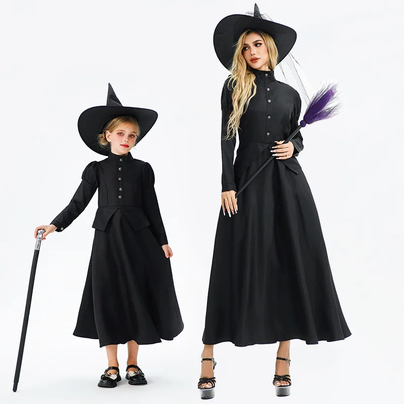 Halloween Children's Costumes Cos Magician Witch Dress Robe Medieval Vampire Show Children's Dress
Halloween Children's Costumes Cos Magician Witch Dress Robe Medieval Vampire Show Children's Dress
