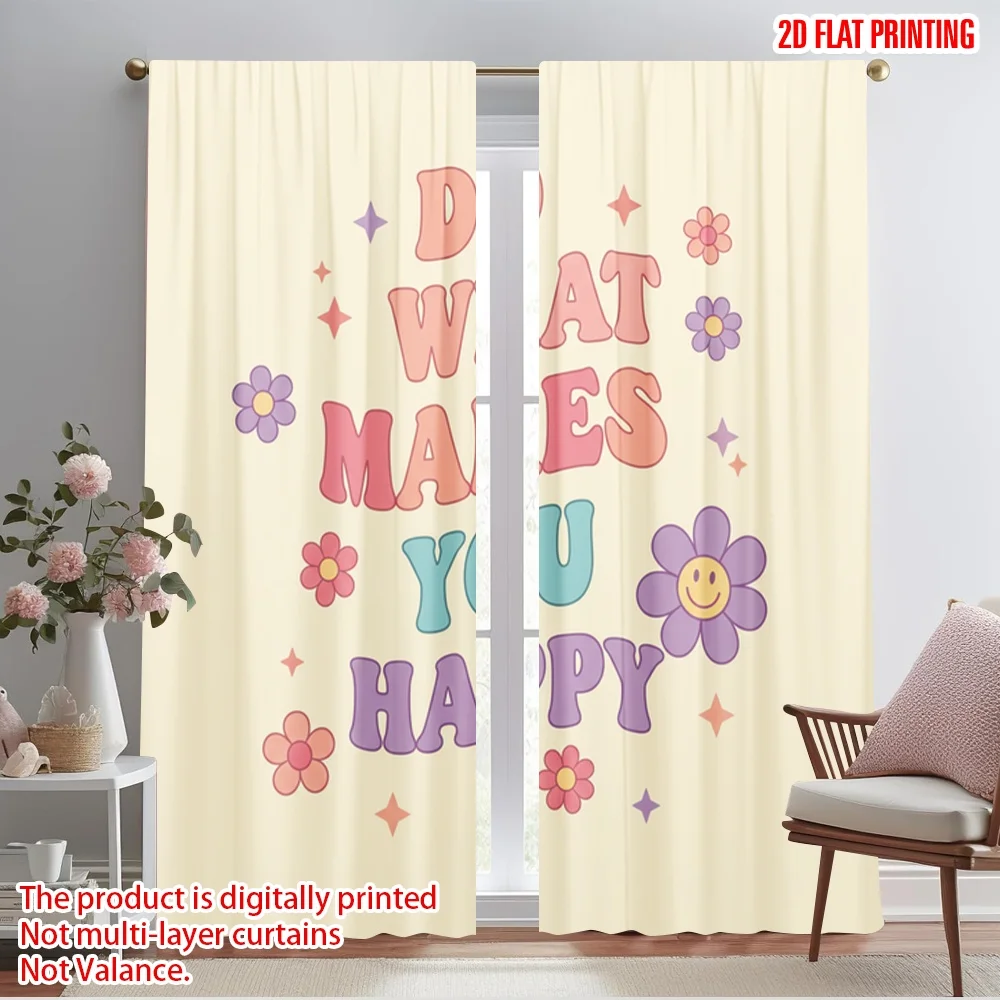 2pcs 2D flat printing Curtain Do What Makes You Happy 100% Polyester Without Electricity Party Decorations Perfect for Holiday
2pcs 2D flat printing Curtain Do What Makes You Happy 100% Polyester Without Electricity Party Decorations Perfect for Holiday