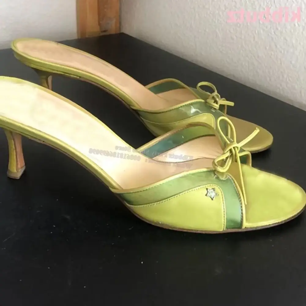 Bows Genuine Leather Slipper Sandal Round Toe Thin Heels Mixed Color Slip-On Fashion Elegant Sexy Party Dress Women Shoes Newest
Bows Genuine Leather Slipper Sandal Round Toe Thin Heels Mixed Color Slip-On Fashion Elegant Sexy Party Dress Women Shoes Newest