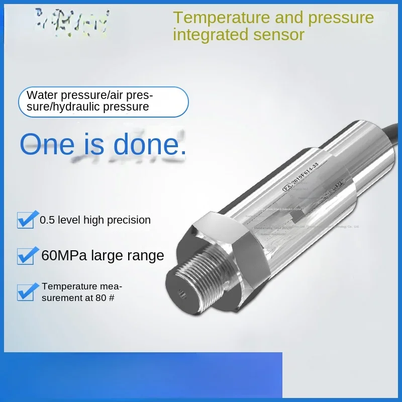 Temperature and pressure integrated transmitter 4-20mA input temperature and pressure sensor probe with 485 communication
Temperature and pressure integrated transmitter 4-20mA input temperature and pressure sensor probe with 485 communication