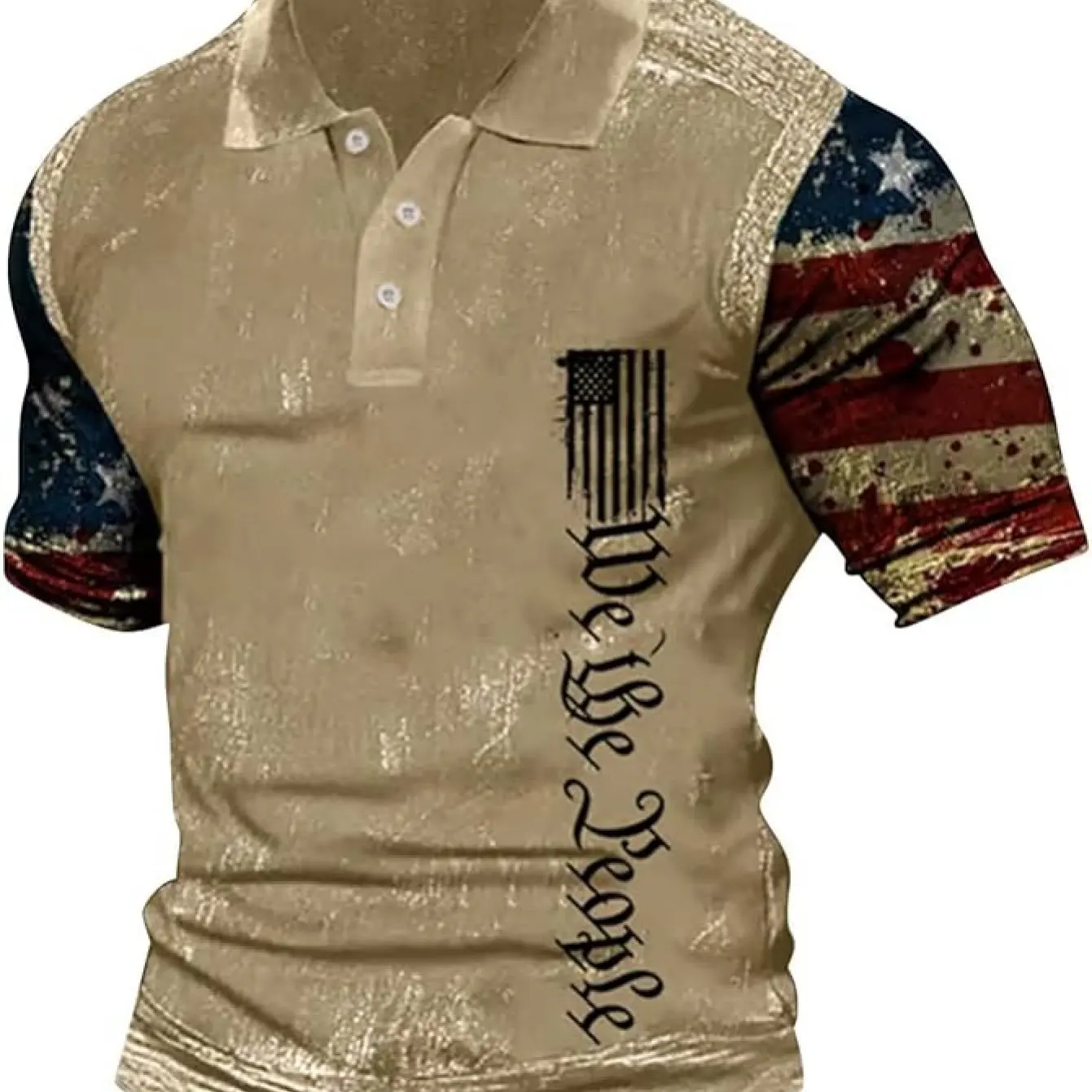 2026 Men's Polo Shirts WE The People Distressed American Flag Golf T-Shirts Slim Fit Short Sleeve Button Muscle Tees
2026 Men's Polo Shirts WE The People Distressed American Flag Golf T-Shirts Slim Fit Short Sleeve Button Muscle Tees