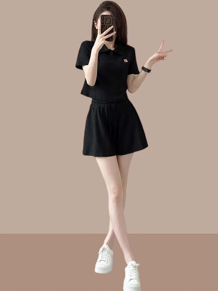 Summer 2026 Casual Fashion Ladies' Sportswear Set Short Sleeve Two-Piece Suit Small Size Shorts Cotton 100% Flip-Collared Ove...
Summer 2026 Casual Fashion Ladies' Sportswear Set Short Sleeve Two-Piece Suit Small Size Shorts Cotton 100% Flip-Collared Ove...