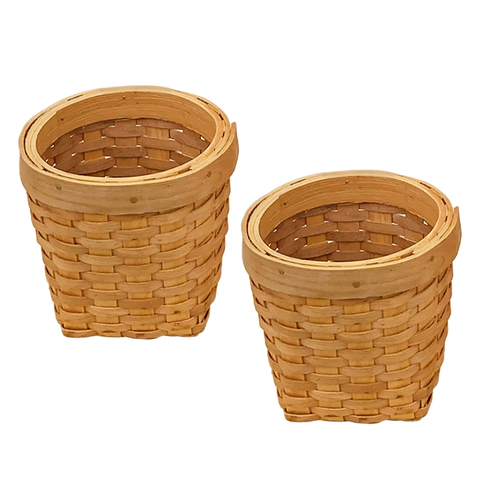 2 Pcs Pen Holder Wood Woven Storage Storage Basket Basket Desktop Organizer Compact Size Home Office School
2 Pcs Pen Holder Wood Woven Storage Storage Basket Basket Desktop Organizer Compact Size Home Office School