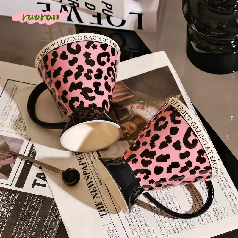 Pink Leopard Print Ceramic Mug Unique Design Home Drinking Cup High Value Coffee Cup for Her Instagram Style
Pink Leopard Print Ceramic Mug Unique Design Home Drinking Cup High Value Coffee Cup for Her Instagram Style