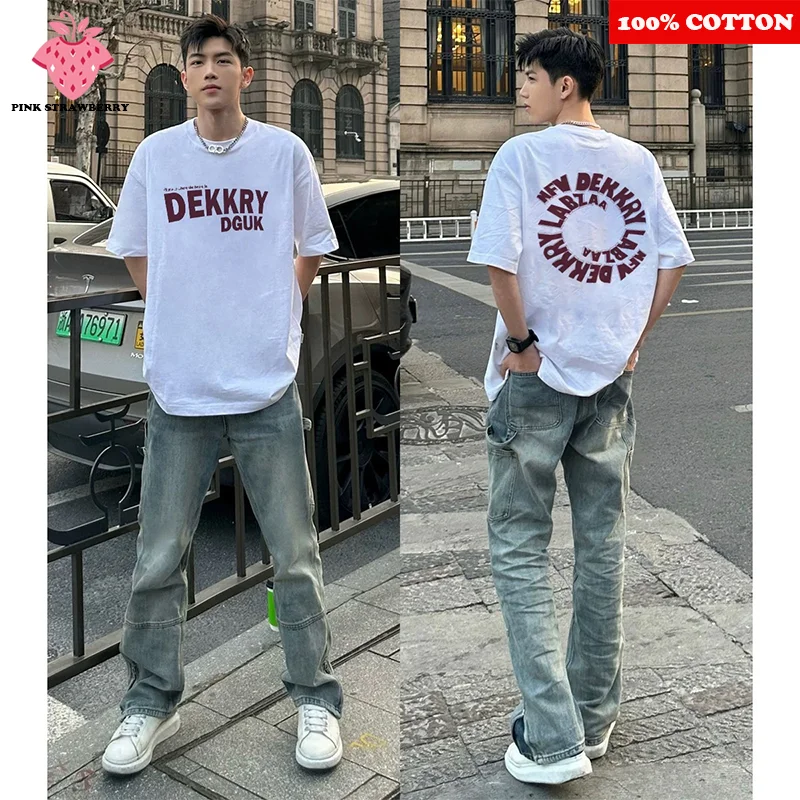 ins American Short sleeve T-shirt Men's Summer 2025 New Letter Print Tee 100% Cotton Loose Casual T-shirt Y2k Top mens clothing
ins American Short sleeve T-shirt Men's Summer 2025 New Letter Print Tee 100% Cotton Loose Casual T-shirt Y2k Top mens clothing