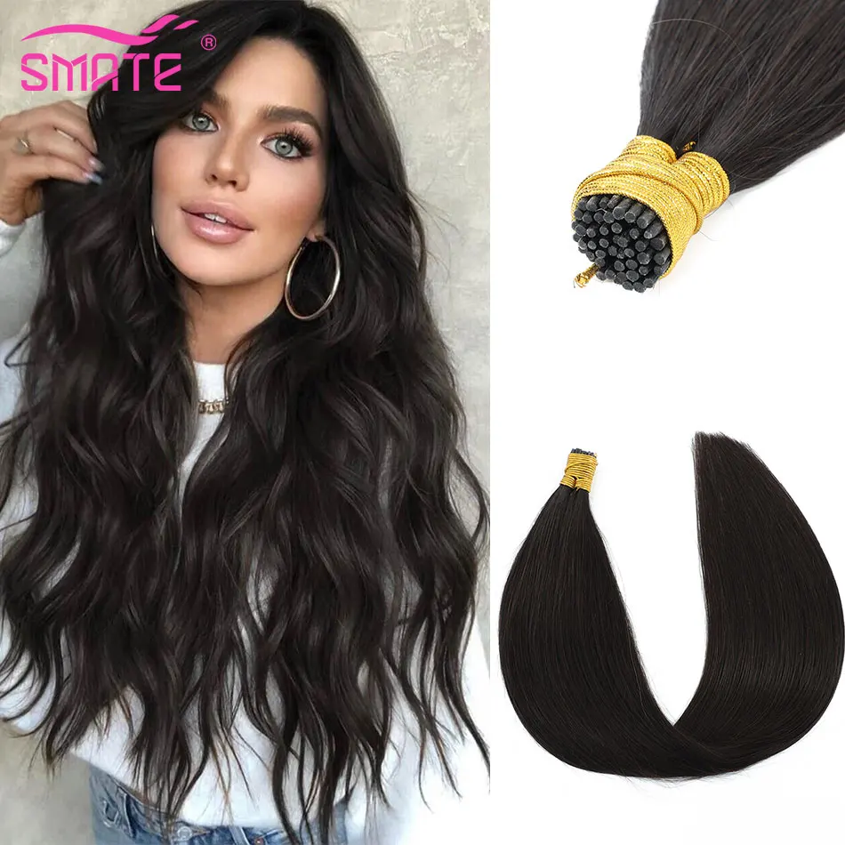 SMATE Natural Black I Tip Hair Extensions 40-50g 100% Remy Human Hair Pre-Bonded Seamless Extensions For Salon 12-26Inch
SMATE Natural Black I Tip Hair Extensions 40-50g 100% Remy Human Hair Pre-Bonded Seamless Extensions For Salon 12-26Inch