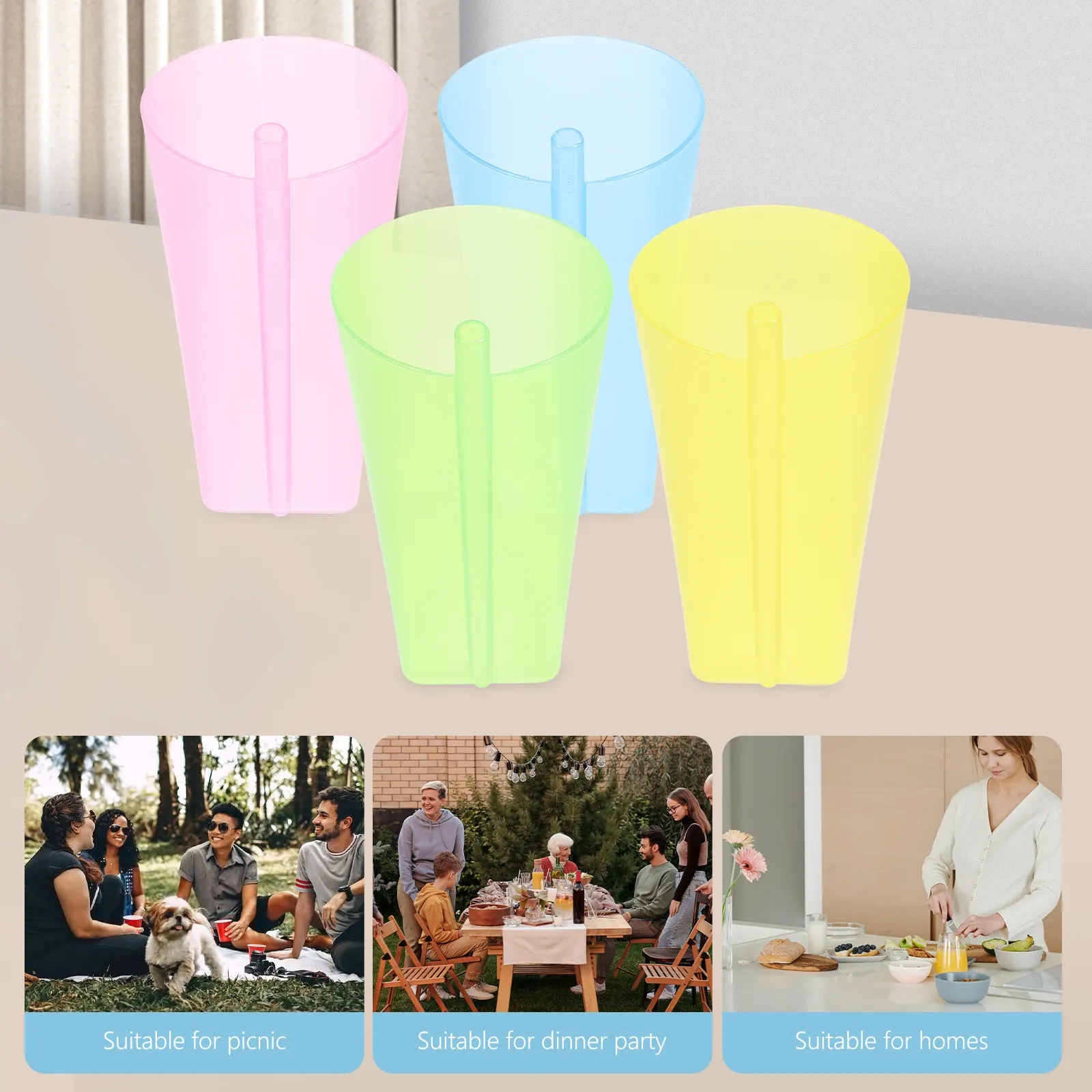 4pcs Straw Cups Reusable Cold Drink Tumblers For Outdoor Camping Home School Use Portable Juice Water Containers
4pcs Straw Cups Reusable Cold Drink Tumblers For Outdoor Camping Home School Use Portable Juice Water Containers