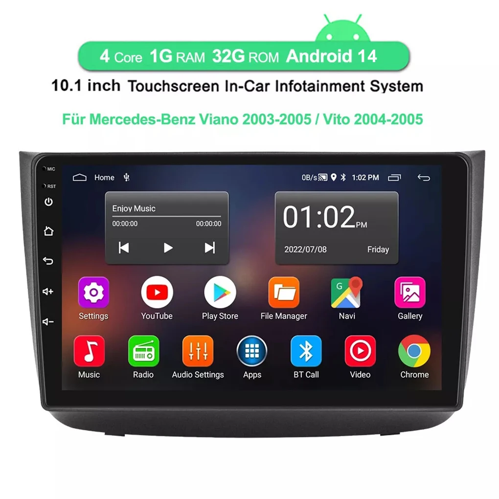10.1" Car Radio Multimedia Player For Mercedes Benz W639 Viano 2004-2011 Vito 2010-2014 Carplay Android Auto 2din autoradio GPS
10.1" Car Radio Multimedia Player For Mercedes Benz W639 Viano 2004-2011 Vito 2010-2014 Carplay Android Auto 2din autoradio GPS