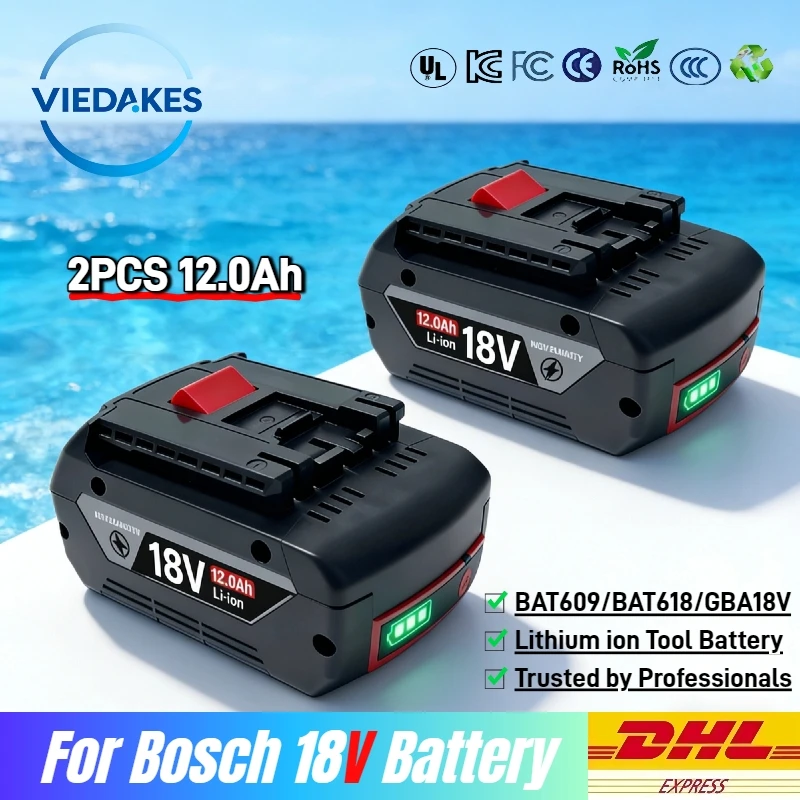 Originl 18V Replacement Battery, 8.0Ah 12.0Ah for Bosch18V battery BAT618 BAT609 GBA18V80 Professional Cordless Tool batteries
Originl 18V Replacement Battery, 8.0Ah 12.0Ah for Bosch18V battery BAT618 BAT609 GBA18V80 Professional Cordless Tool batteries