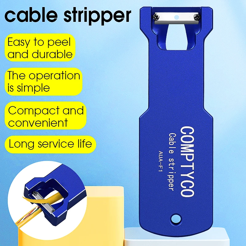 COMPTYCO AUA-F1 Fiber Optic Cable Jacket Slitter 8.5mm 10.4mm 14mm Cable Sheath Cutter Tool Optical Fiber Longitudinal Stripper
COMPTYCO AUA-F1 Fiber Optic Cable Jacket Slitter 8.5mm 10.4mm 14mm Cable Sheath Cutter Tool Optical Fiber Longitudinal Stripper