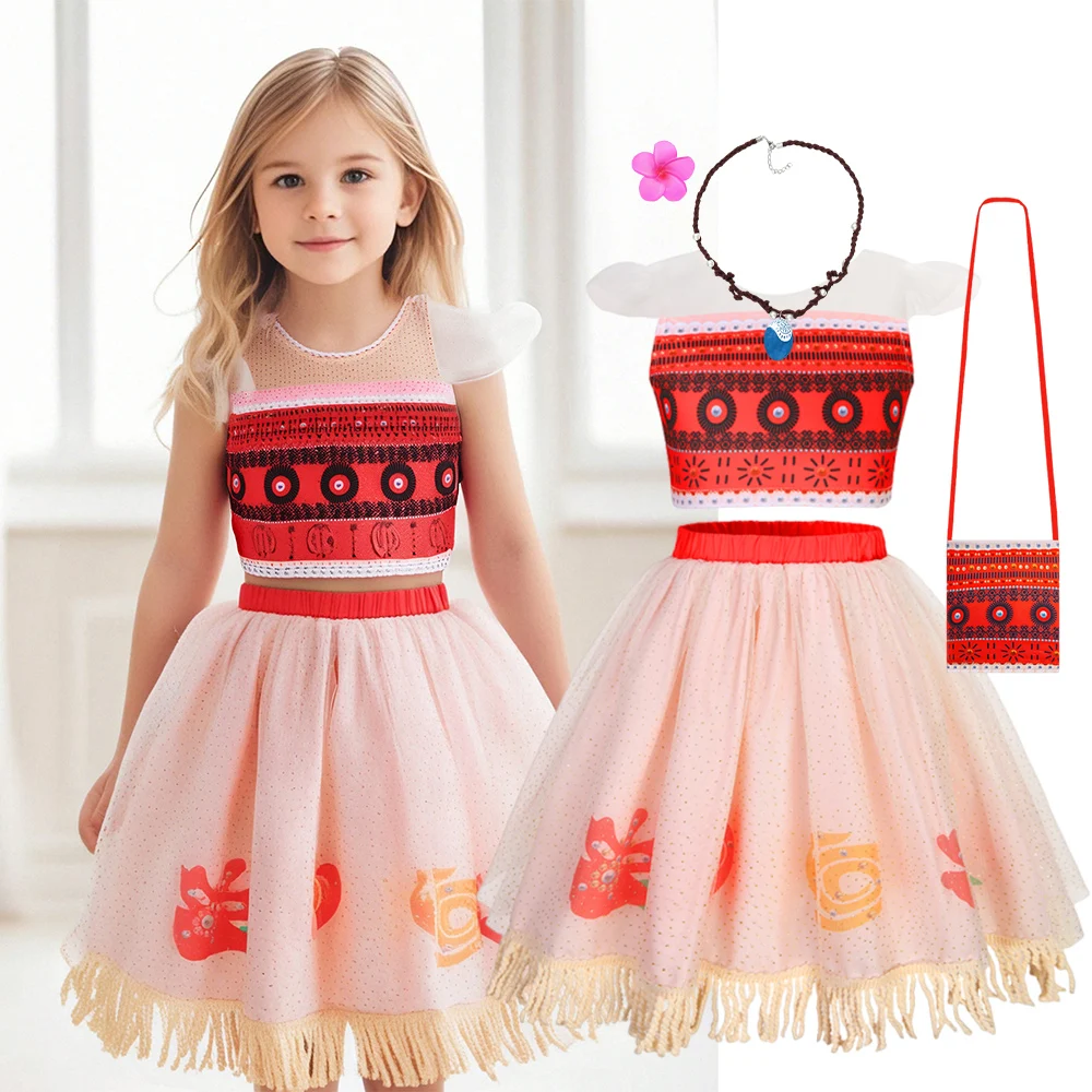 Girls Moana Cosplay Princess Dress Summer Beach 2PCS Set Birthday Cosplay Party Clothing Christmas Carnival Halloween Costume
Girls Moana Cosplay Princess Dress Summer Beach 2PCS Set Birthday Cosplay Party Clothing Christmas Carnival Halloween Costume