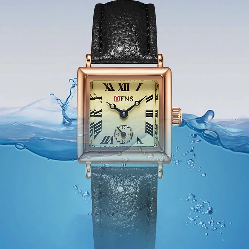 Fashion Retro Women's Quartz Watch, Compact Square Case, Roman Numeral Scale, Leather Strap, Waterproof Classic Ladies Timepiece
Fashion Retro Women's Quartz Watch, Compact Square Case, Roman Numeral Scale, Leather Strap, Waterproof Classic Ladies Timepiece